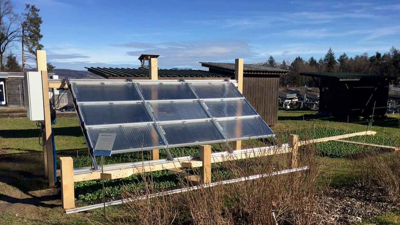 agrivoltaic installation over lettuce, switzerland