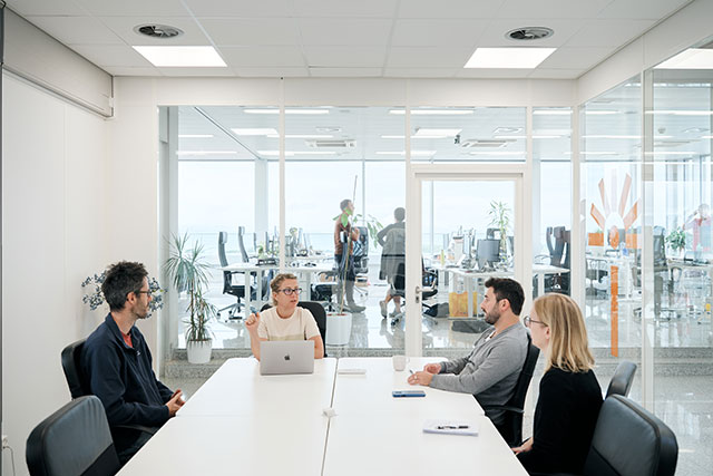 People in office