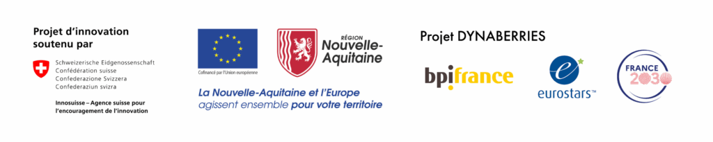 Logos des partenaires publics et programmes d’innovation soutenant le projet agrivoltaïque